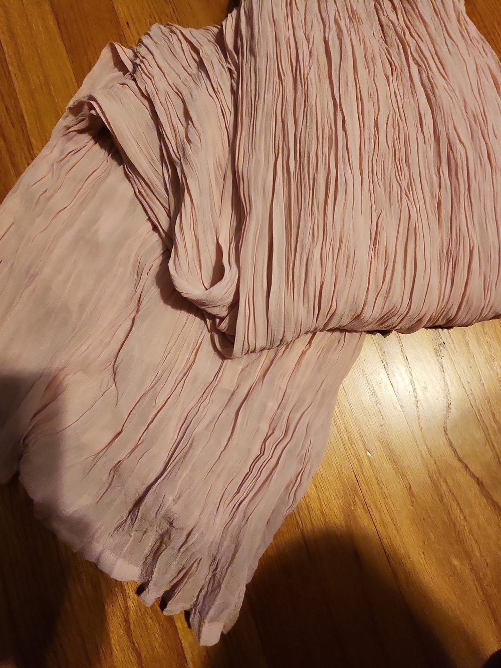 Avenue Blush Pink Pleated Maxi Rayon Skirt